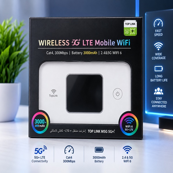 Wireless 5G+ LTE Mobile WiFi 3000mAh – Portable WiFi 6 Router