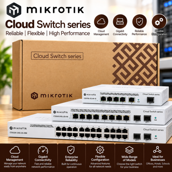MikroTik Cloud Switch Series – Managed Network Switches for Business & Enterprise Networks
